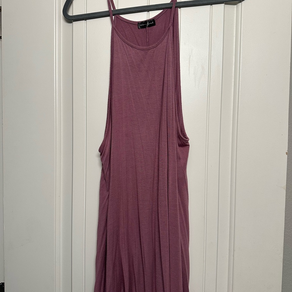 Dusty Rose Tank Top/Cover Up Flowy Dress